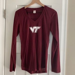 Virginia Tech Bling Rhinestone long sleeve top